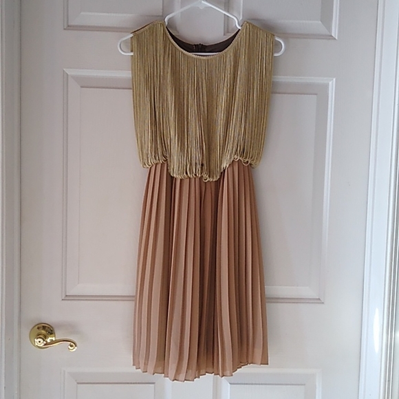 Jovonna London Dresses Gold Fringe Cocktail Dress Poshmark